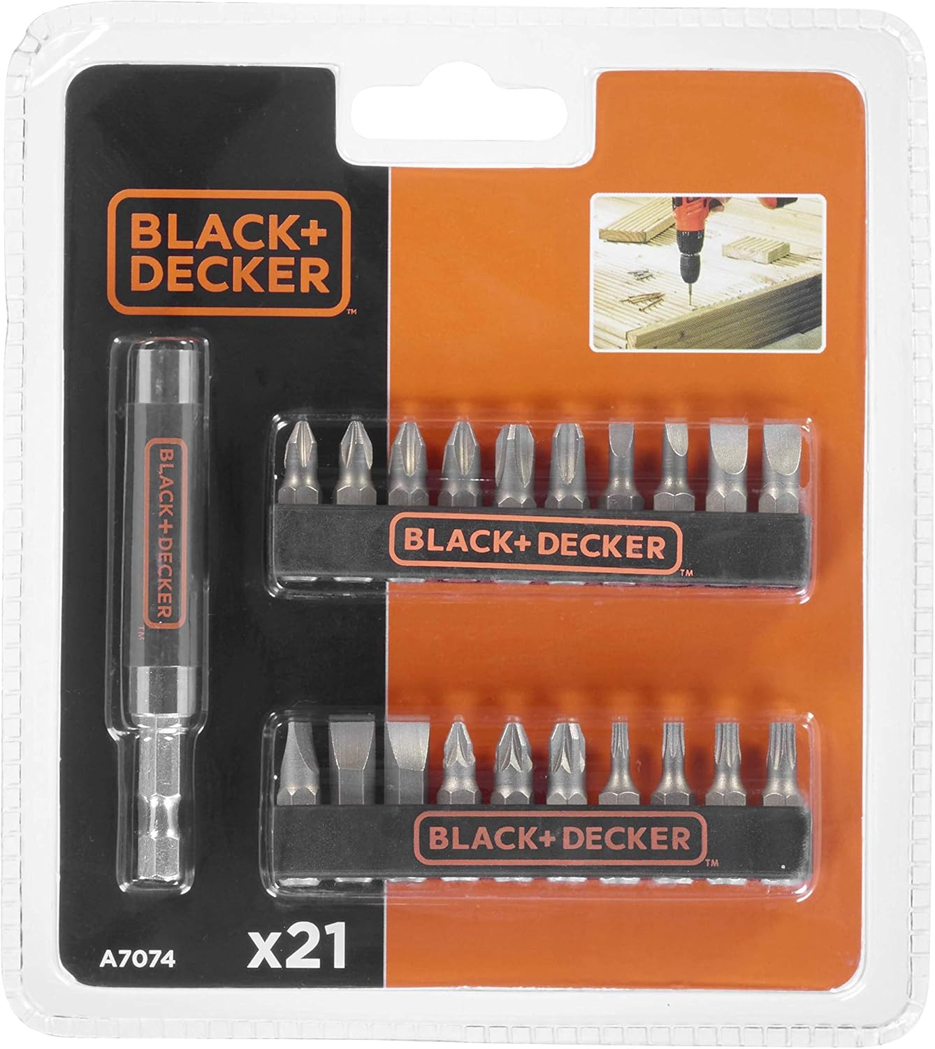BLACK+DECKER B/DA7074 Screwdriver Set - 21 Piece