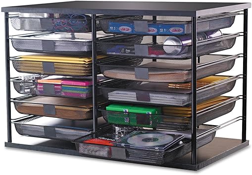 Amazon Com Rubbermaid 1735746 12 Compartment Organizer With Mesh