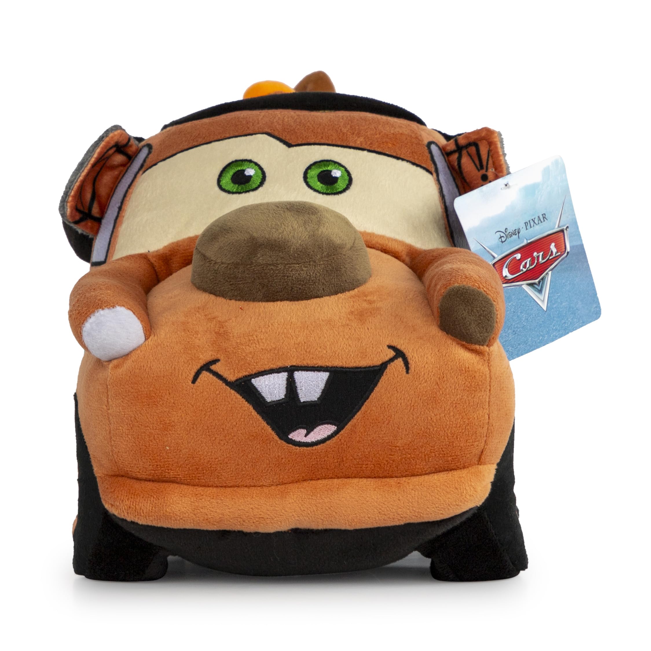 Disney Pixar Cars Tow Mater Plush Pillow Buddy - Super Soft Character Throw Cushion for Kids Playroom & Bedding - Polyester Microfiber, 14 Inches