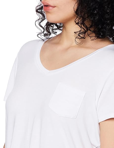 PRANA WOMEN’S FOUNDATION SHORT SLEEVE V-NECK T-SHIRT, WHITE, MEDIUM