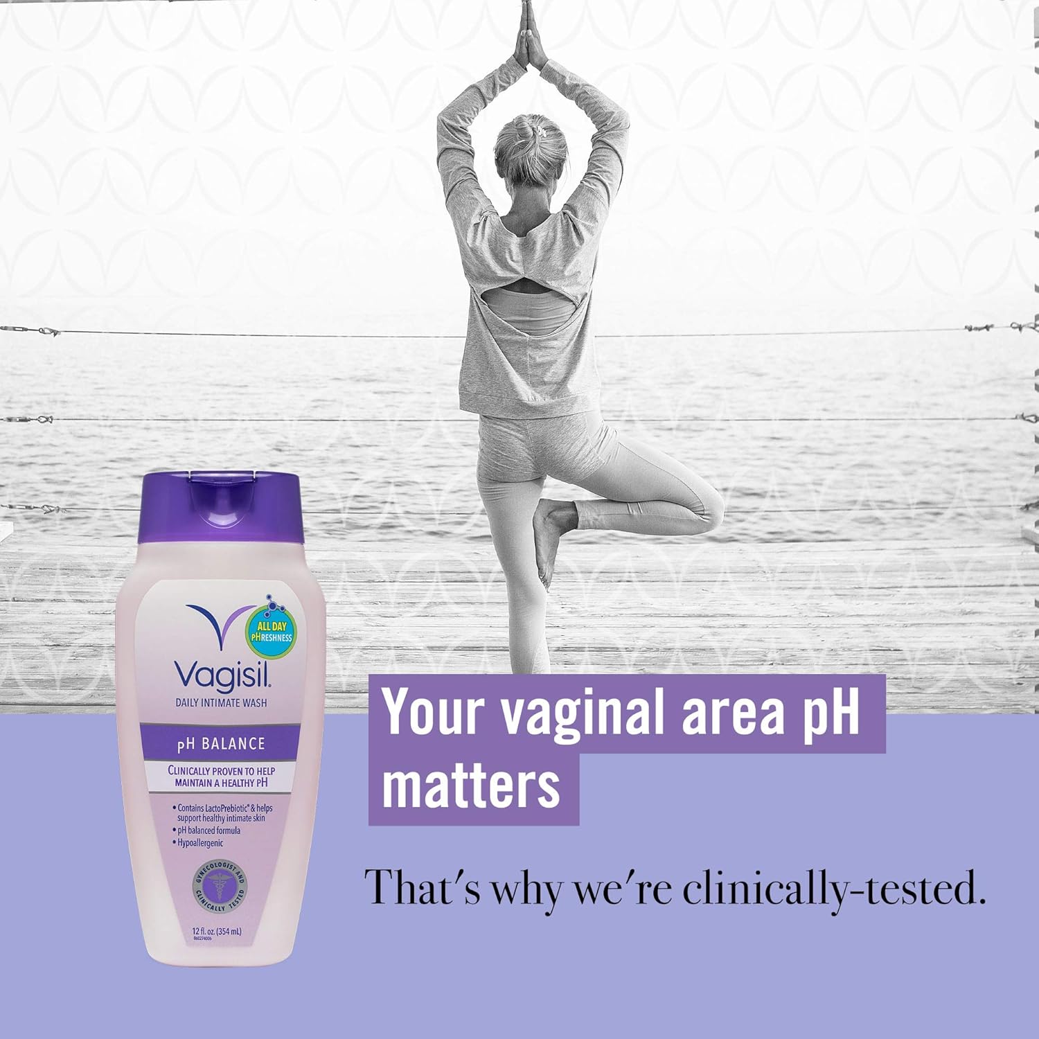 Vagisil pH Balanced Daily Intimate Feminine Wash for Women, Gynecologist Tested, Hypoallergenic, 12 Ounce: Health & Personal Care