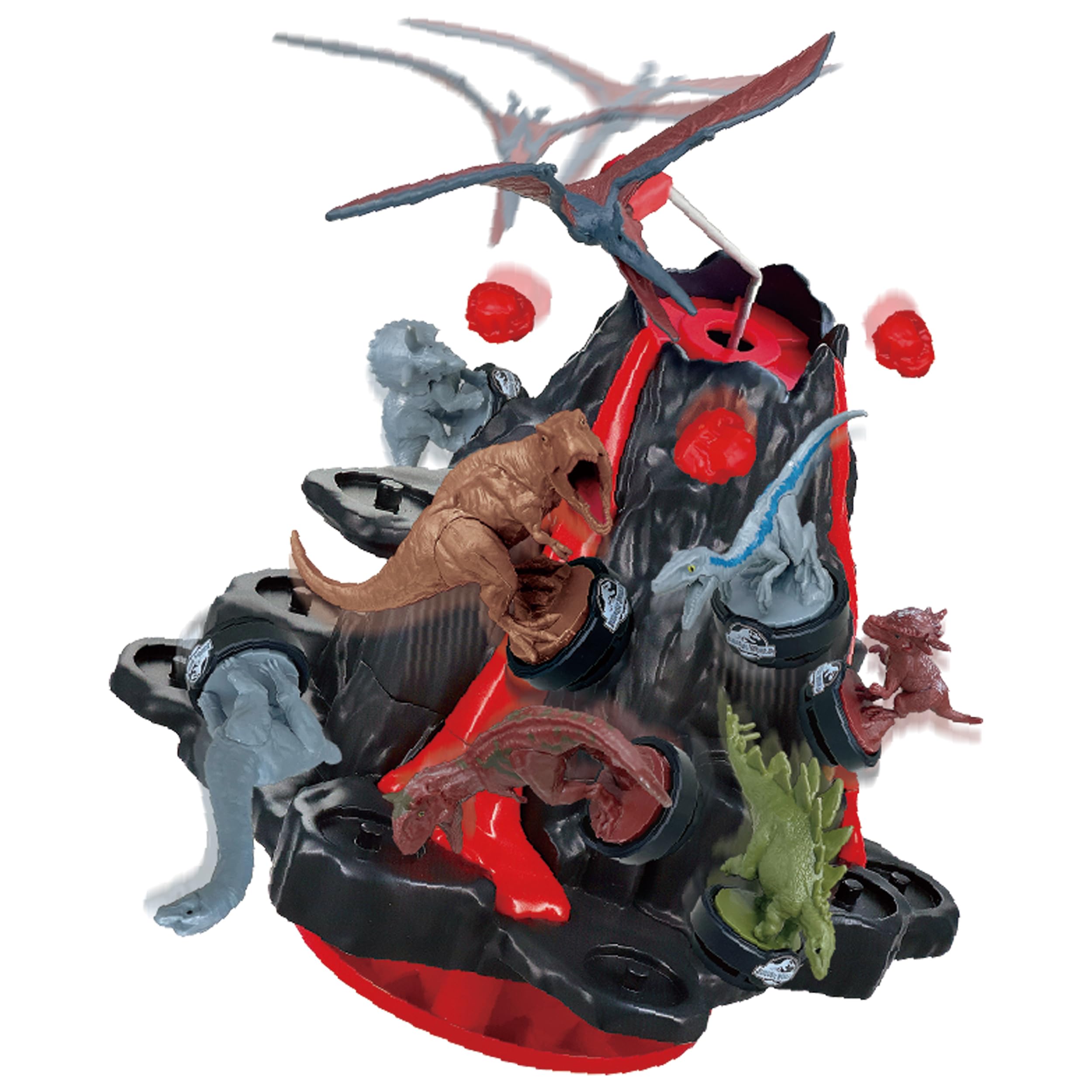 EPOCH Games Jurassic World Shaky Volcano - Action-Packed Tabletop Dinosaur Game for Ages 5+