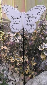 Eaaglo Memorial Butterfly for Dad on Stick - Grave Side Decor view 2