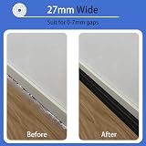 Zayejod 5M Black PVC Quadrant Trim Self Adhesive Beading 27mmx17mm Corner Edging view 5