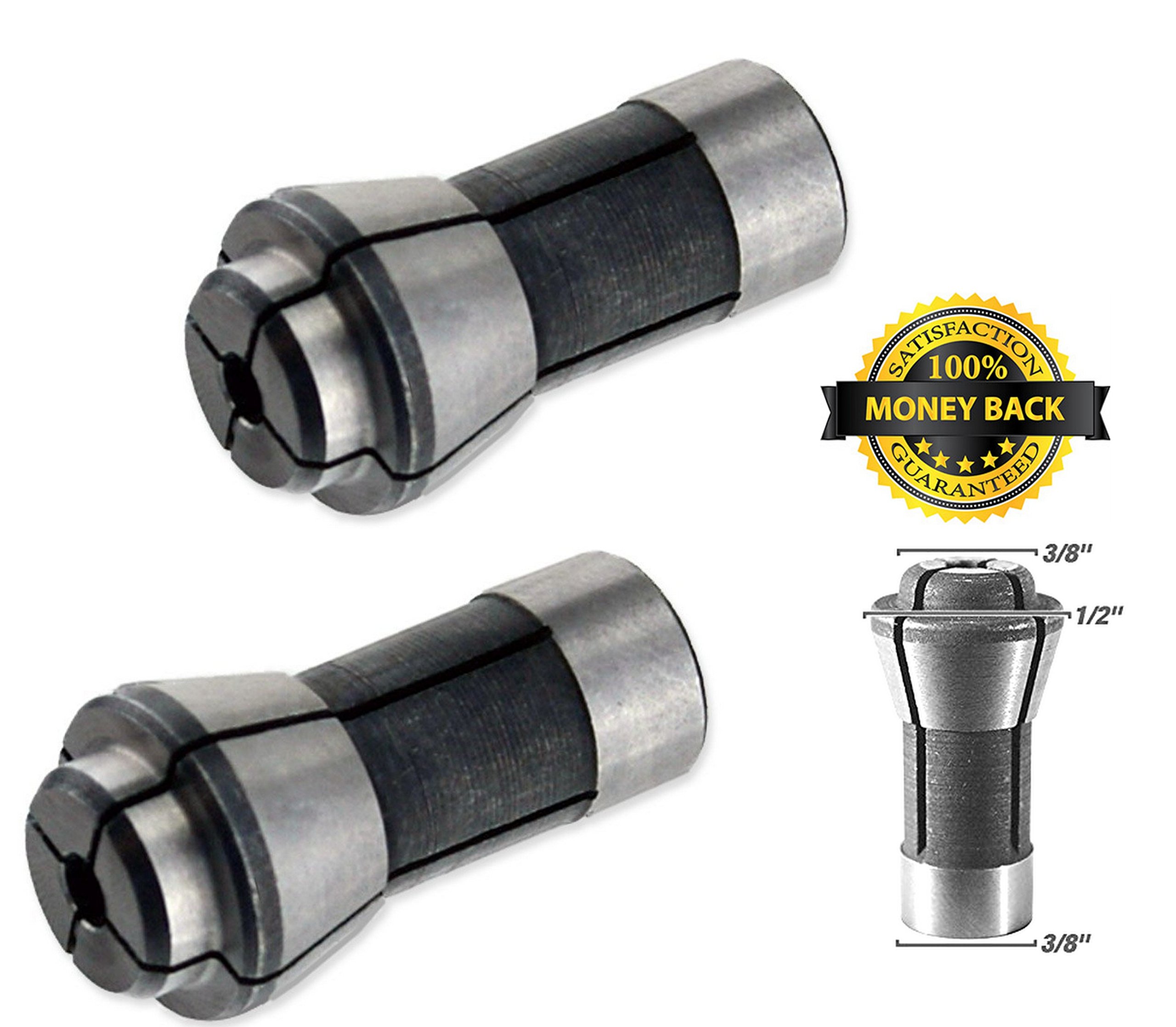 2 ALAZCO Die Grinder Collet (Holds 1/8" Arbors / Shanks) Taiwan