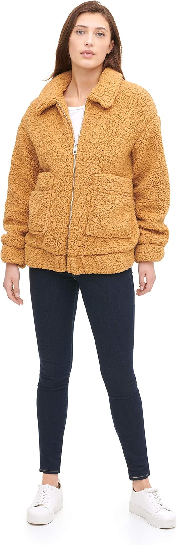 Levi’s 李维斯 仿羊羔绒 宽松版 女式飞行夹克 M码1.6折.97 海淘转运到手约￥293