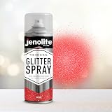 JENOLITE Red Glitter Spray Paint 400ml Multi Surface for Crafts view 9