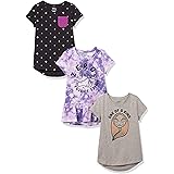 Spotted Zebra Disney | Marvel | Star Wars | Frozen | Princess Girls and Toddlers' Short-Sleeve Tunic T-Shirts, Pack of 3