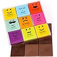 Chocolate Squares Bars, Gourmet Chocolate Tabs Gift, Moodibars by Astor Chocolate,18 Mood Squares Variety Pack, Assorted Premium Milk & Dark Emoji Candy Bars