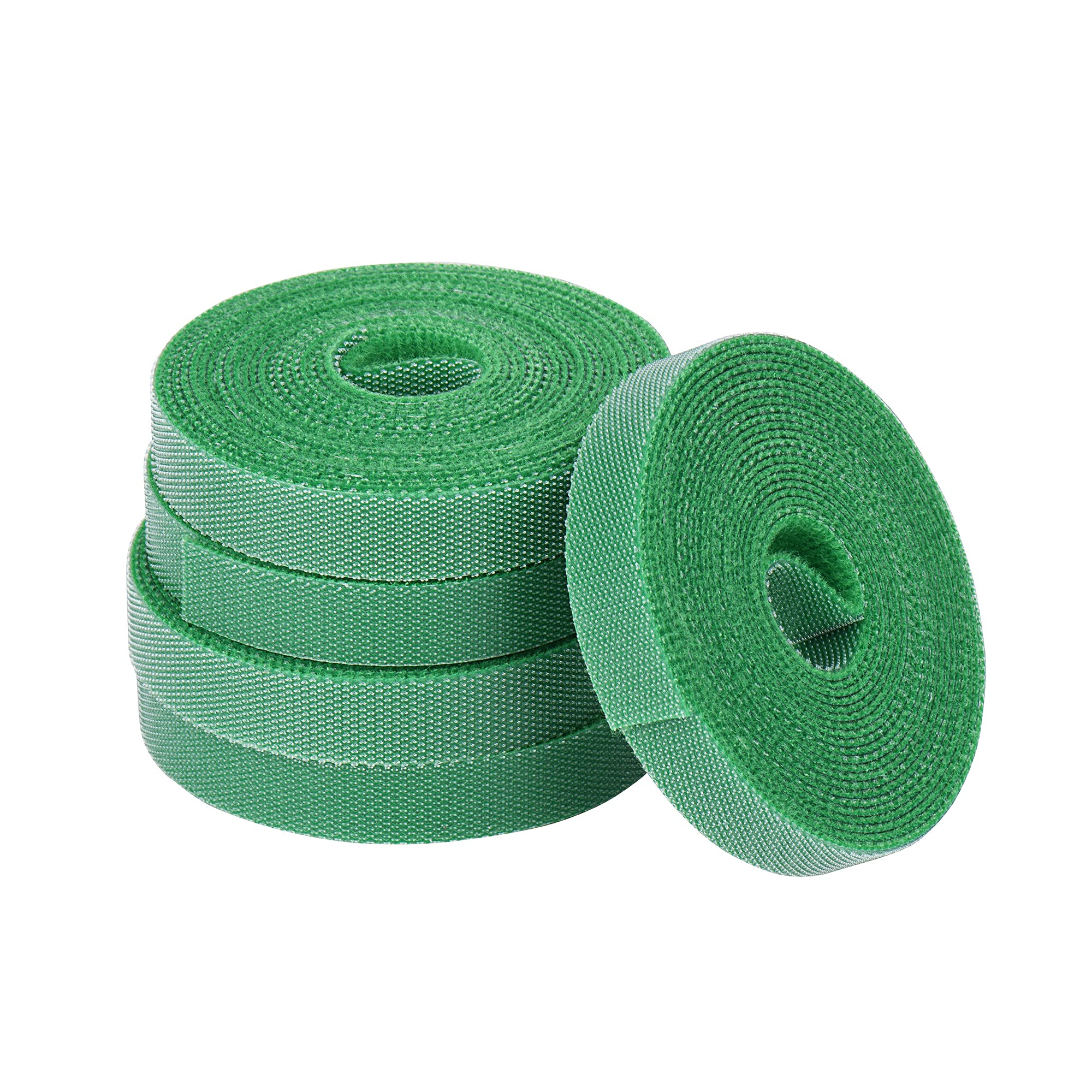 Otzoan Hook & Loop Garden Strips Garden Ties Reusable Nylon Plant Tie Strap Plant Ties Plant Supports Management Strips for Growing Tomato Tie Grape Tie (Green 10 Packs)