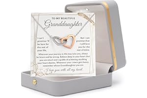 Interlocking Hearts To Our Granddaughter Gift For Christmas, Birthday Gift From Grandparents To Granddaughter Present From Gr