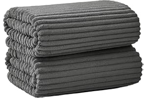 NALIVO Oversized Bath Sheets 40x80 Inches Extra Large Bath Towels for Adults Super Soft Quick Dry Highly Absobent Microfiber Shower Towels for Bathroom, Pool, Gym, Yoga Towel (Charcoal Gray, 2Piece)