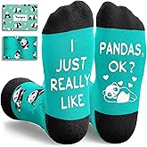 HAPPYPOP Funny Socks for Men Women - Bear Panda Gifts, Monkey Socks for Teens Boys Girls