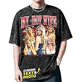 H-DEWALL Customized T Shirts Personalized Gifts for Boyfriend Gift Ideas Custom Bootleg Birthday Gifts for Men Graphic Tees