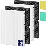 116130 HEPA Replacement Filter H for Winix 5500-2 Am80 Plasmawave Air Purifier,H13 True HEPA High-Efficiency Activated Carbon Filter,2 Combo Set