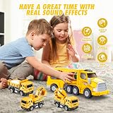 EUTOYZ 5 in 1 Construction Toy Cars Set for 1-6 Years Boys view 4