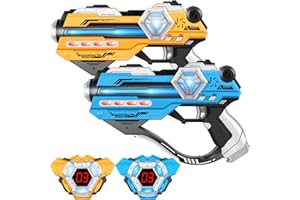 IJO Laser Tag Guns Set of 2 Laser Tag with Digital LED Score Display Vests for Teens, Family and Adults Fun,Birthday Gift Toys for Kids Ages 6 7 8 9 10 11 12+Year Old Boy & Girls
