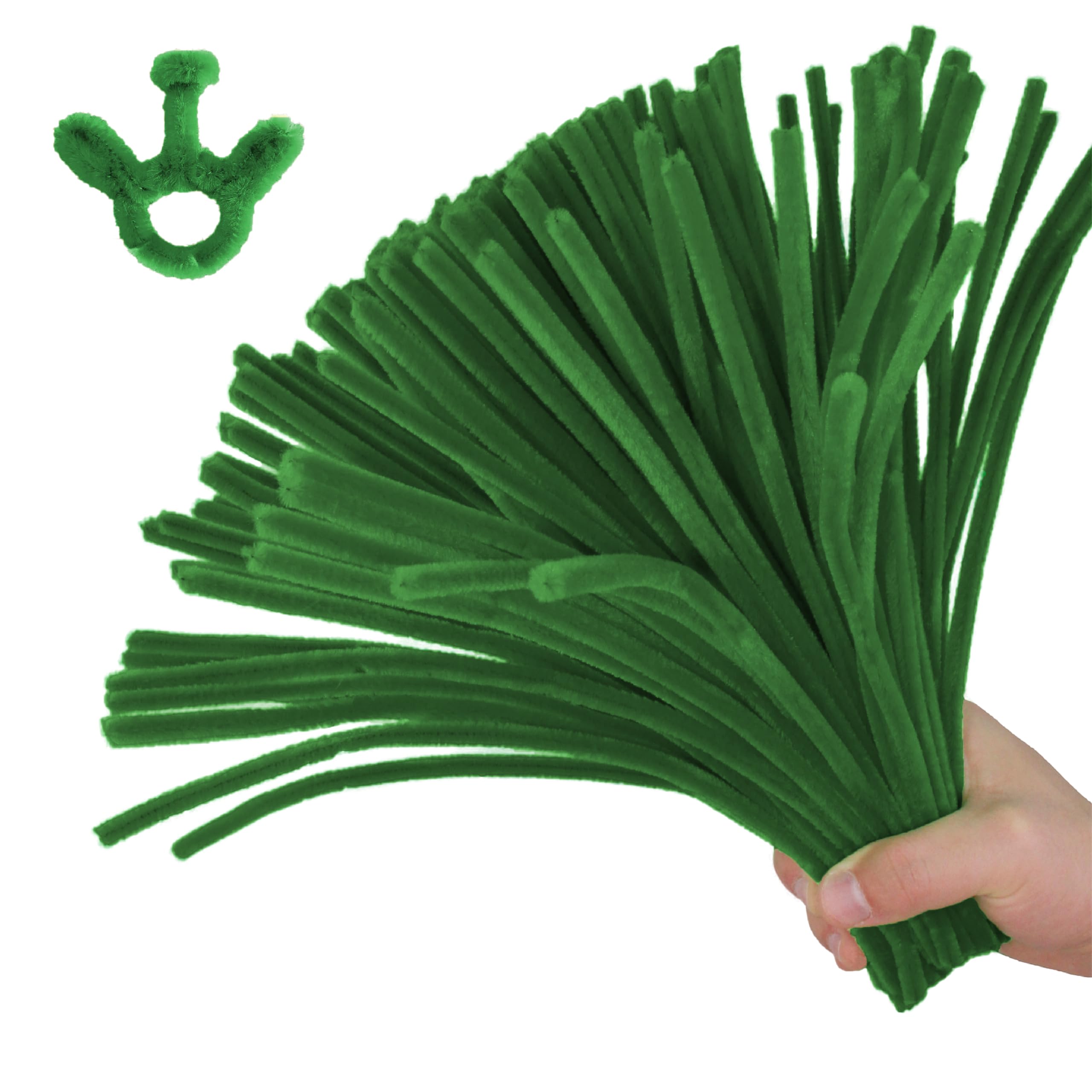 ESUOHYM 200PCS Upgraded Green Colors Pipe Cleaners
