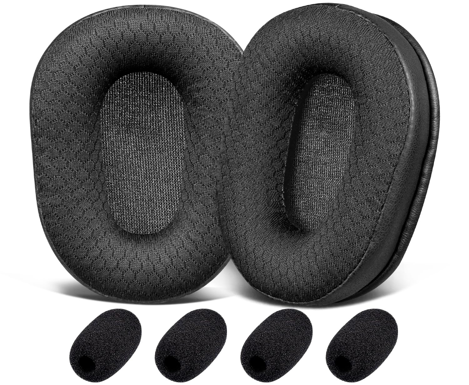 SOULWIT Mesh Fabric Earpads Replacement for BlueParrott B450/S450(450XT 450 XT) Noise Cancelling Bluetooth Headset, Ear Pads Cushions with Noise Isolation Foam