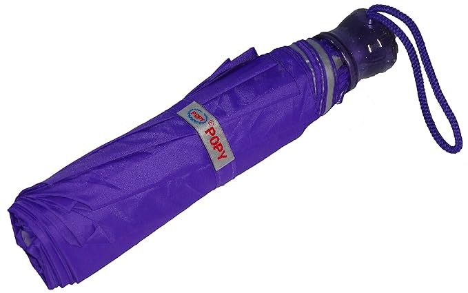 3 Fold Colour Umbrella for Ladies with Silver Coating & Steel Frame (Violet)