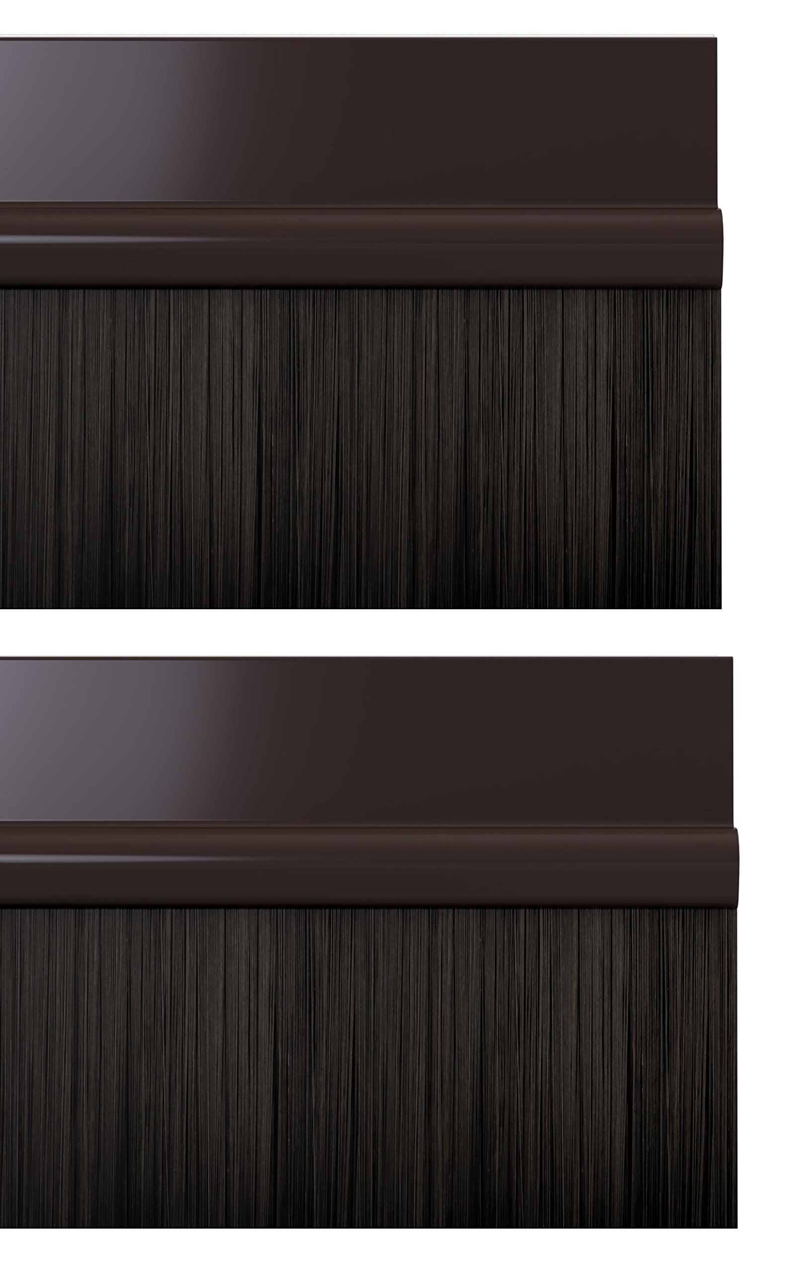 STORMGUARD 02AM0031000B BDS Self Adhesive Bottom of The Door Brush Draught Seal, Brown, 1 m, Set of 2 Piece