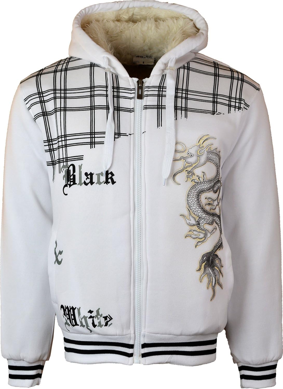 mens fur lined hoodies uk