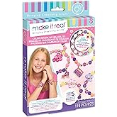 Make It Real Color Reveal DIY Bracelets Kit - Transforming Beads Craft Set for Kids