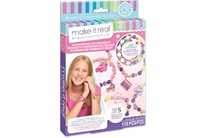 Make It Real Color Reveal DIY Bracelets Kit - Transforming Beads Craft Set for Kids