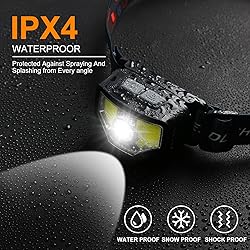 Curtsod Headlamp Rechargeable, 2-Pack 1200 Lumen