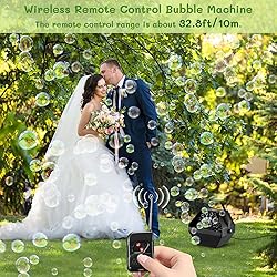 Theefun Bubble Machine: Remote Control 750ML Metal