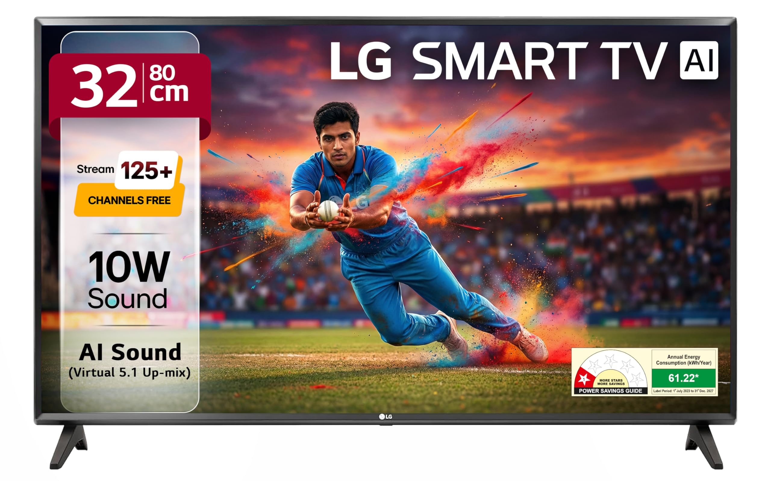 LG 80 cms (32 inches) LR570 AI Series HD Ready Smart webOS LED TV 32LR570B6LA