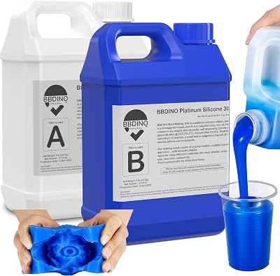 BBDINO Silicone Mould Making Kit 30A Platinum 1A:1B 10 lb Large Volume