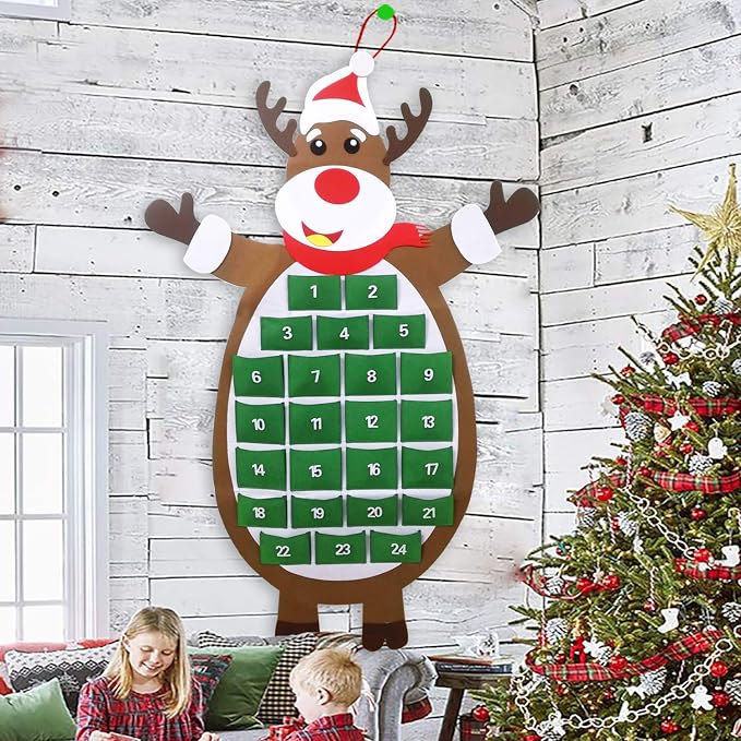 XL BASTELSET Weihnachtskalender – 24 Tannenbäume Zum Befüllen, 12x14,5 Cm, Mit Namenspersonalisation