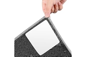 Dealpoli Square Rug Grippers, Anti-Slip Carpet Adhesive Pads, Non-Slip Pad Grippers for Hardwood and Tile Floors, Reusable and Washable Rug Tape 4 pcs(DP049)
