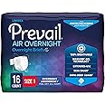 Prevail AIR Overnight Incontinence Briefs with Tabs - Unisex Adult Disposable Diaper with Overnight Absorbency - Size 1, 20 Count Bag