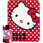 Northwest Sanrio Hello Kitty Polka Dot Kitty Fleece Throw Blanket, Soft, 45 x 60Inches, Multi Color