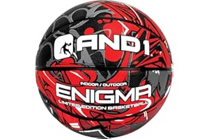 AND1 Enigma Basketball - Streetball for Indoor and Outdoor Use, Deep Channel Construction and Durability