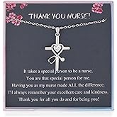 Nurse Graduation Gifts Nurse Necklaces for Women Cross Rhinestone Heart Stethoscope Necklace Nursing Necklace Gifts for Nurses Female