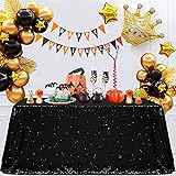 Trlyc Black Sequin Tablecloth - 60x84inch Glitter