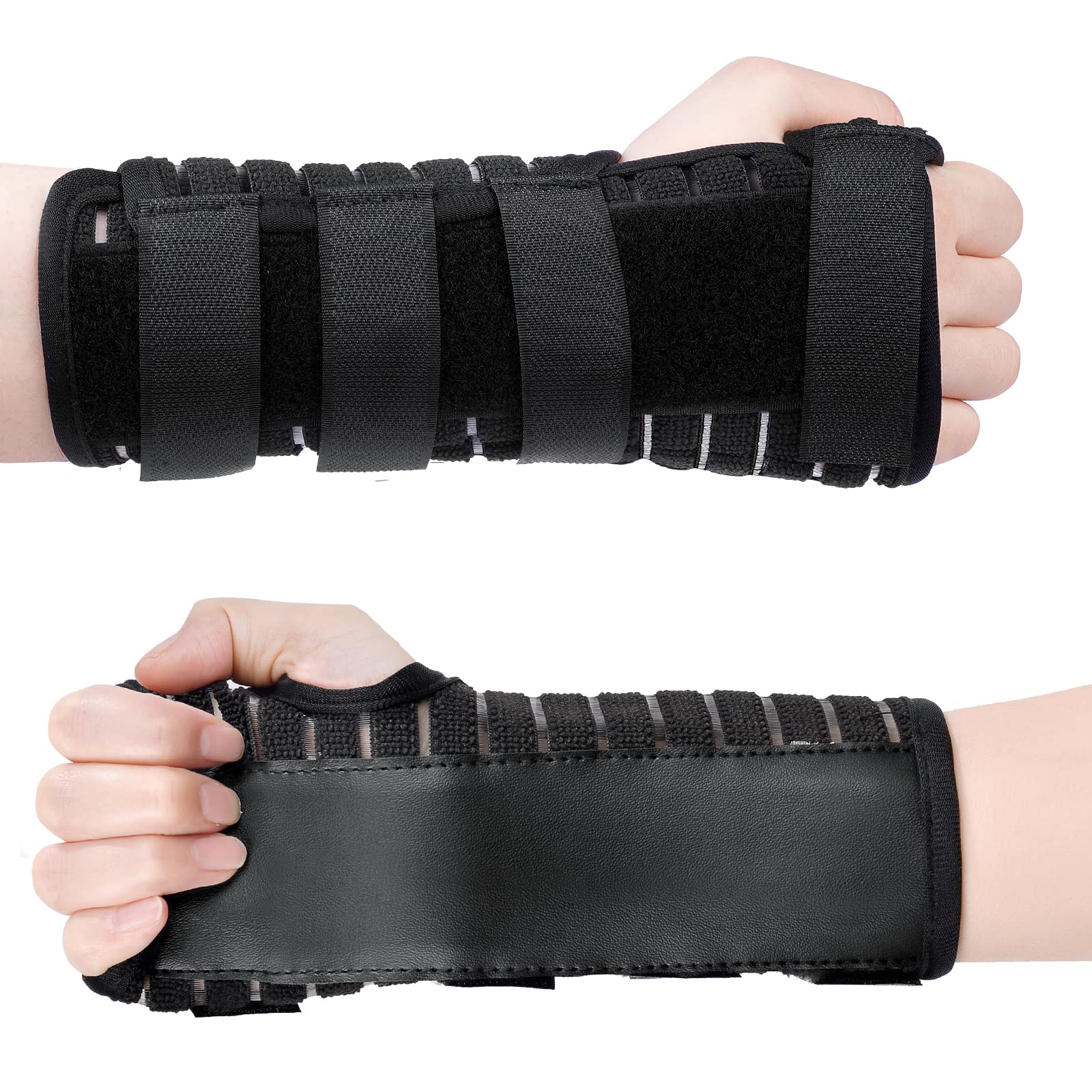 AOOWU Wrist Support Splint Brace, Adjustable Carpal Tunnel Wrist Brace with Metal Splint, Breathable Wrist Support per Relieves Pain from Carpal Tunnel, Sprains, and Tendonitis (S, Left)