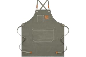 CALACH Aprons for Women and Men, Kitchen Chef Apron 6 Pockets Water-Resistant for Cooking BBQ working