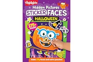 Hidden Pictures Sticker Faces: Halloween: Halloween Crafts Activity Book with Pumpkin Faces and Over 200 Silly Make-A-Face Stickers, Halloween Gift for Kids Ages 36