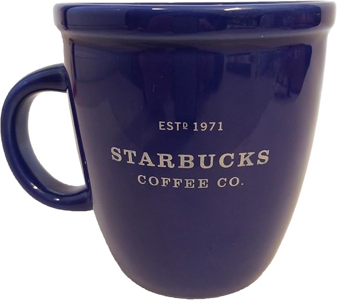 Starbucks 2001 Barista Coffee Mug Blue with Silver