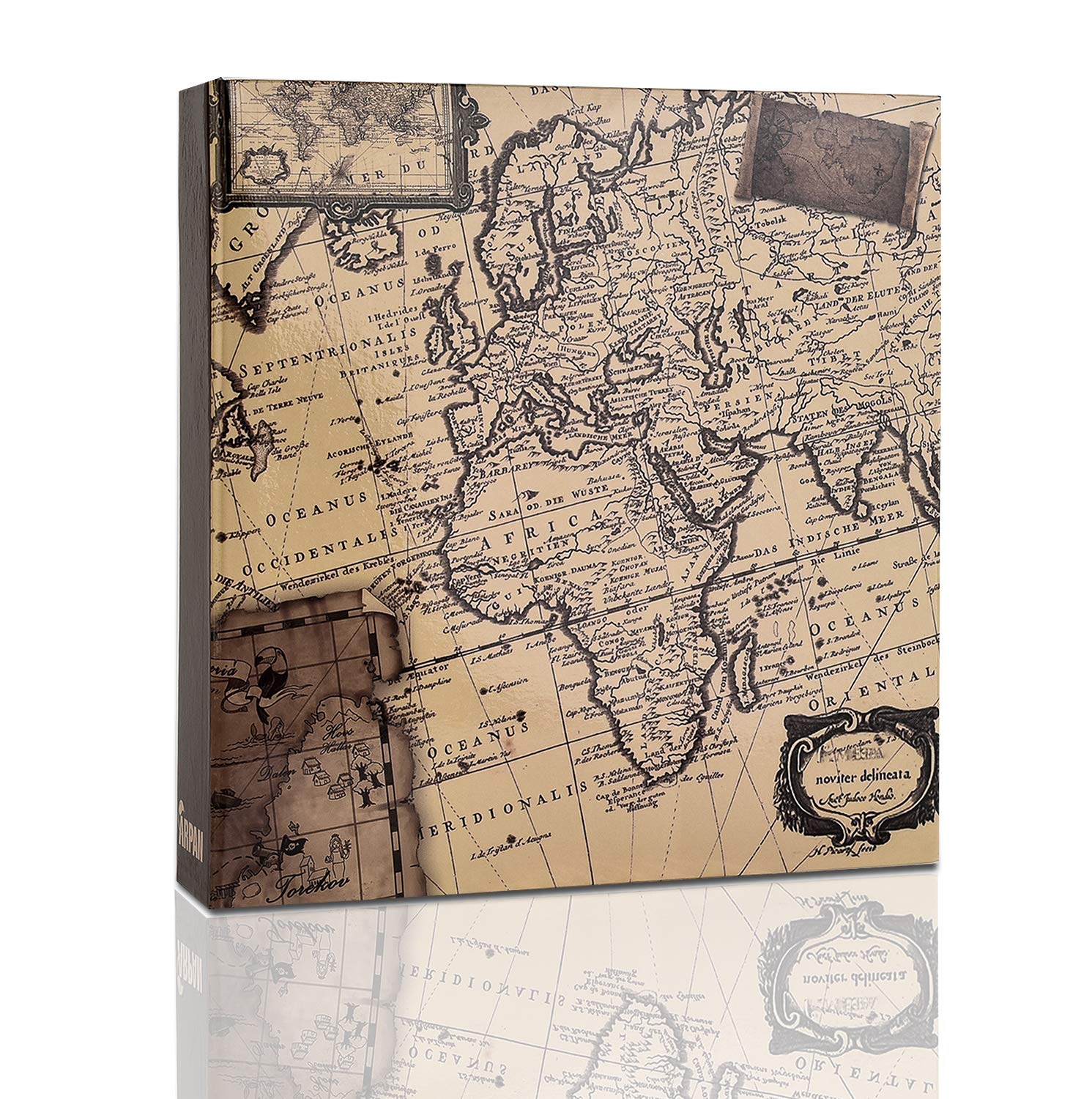 Arpan Photo Album Slip In Case Memo Photograph For 200 x 4 x 6 Inch / 10x15 cm Picture (Old Map)