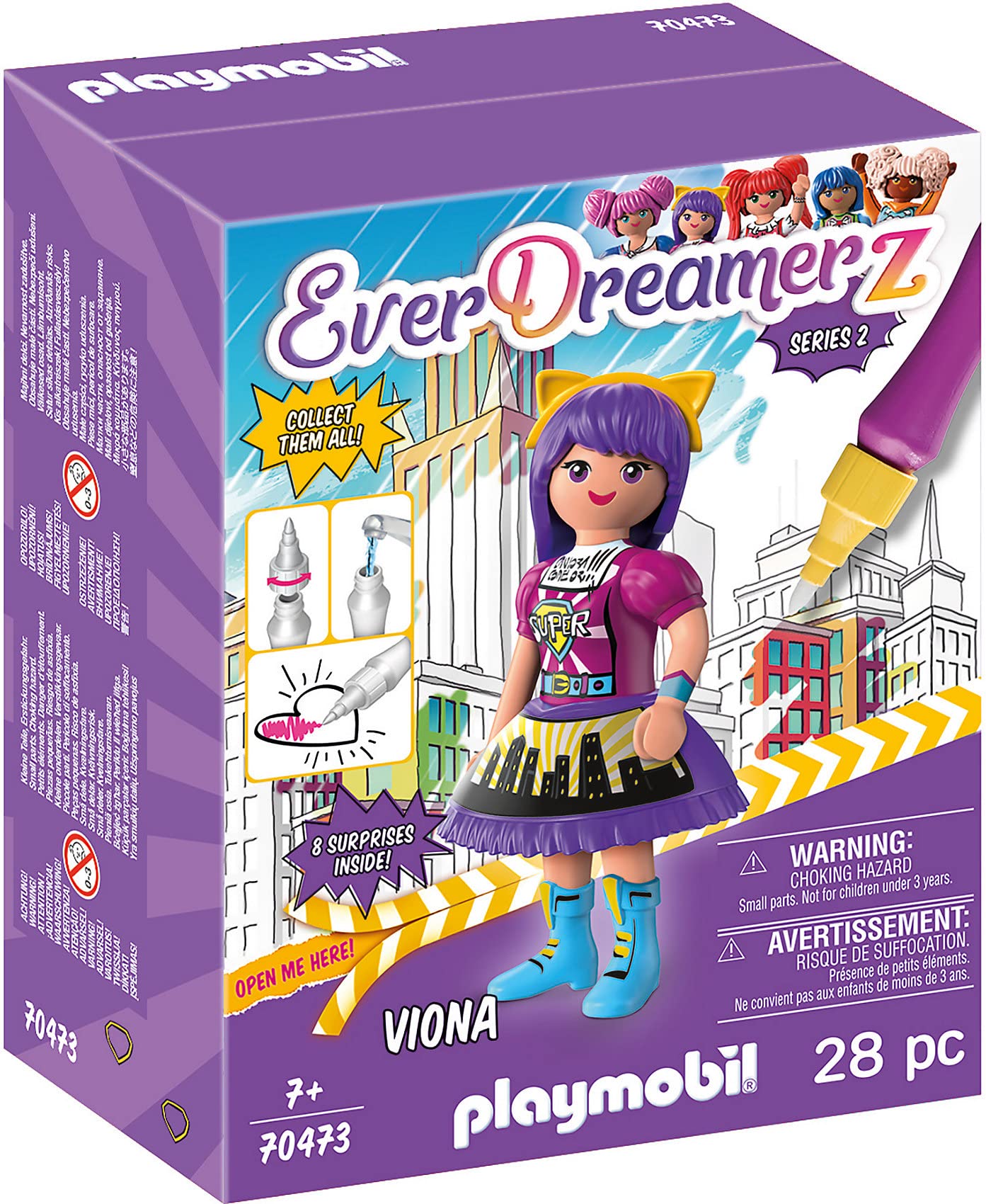 Playmobil - EverDreamerz 70473 Viona - Comic World Water Pen, for Children Ages 7+, Fun Imaginative Role-Play, PlaySets Suitable for Children Ages 4+