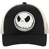 Disney The Nightmare Before Christmas Trucker Hat, Adult Baseball Cap with Curved Brim, Black, One Size