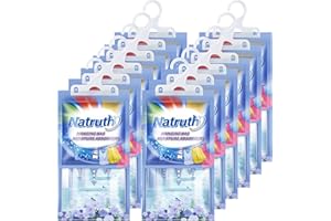 NATRUTH 12-PACK Moisture Absorber Bags With Fresh Linen,Desiccant Hanging Bag Use for Kitchen Bathroom Wardrobe, Eliminates Odors, Hanging Closet Dehumidifier Bags for Closet