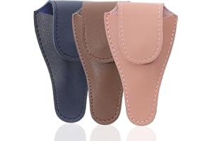 Angoily Nail Scissor Pouch 3Pcs Nail Cutter Protective Covers Pu Leather Case Ergonomic Grip Storage Pouch Manicure Kit Cuticle Trimmer Protective Case for Scissors Embroidery and Diy Tools