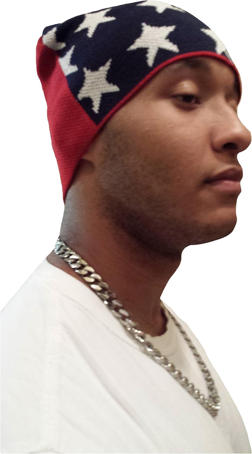 red white and blue winter hats