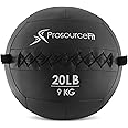 ProsourceFit Soft Medicine Balls, Wall Balls and Full Body Dynamic Exercises, Aqua 8 LB.